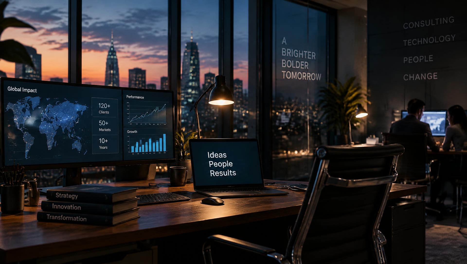 A modern digital consultancy workspace